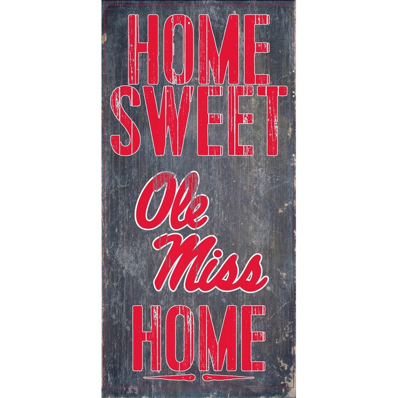 Fan Creations Mississippi Rebels Home Sweet Home Wood Sign 6×12