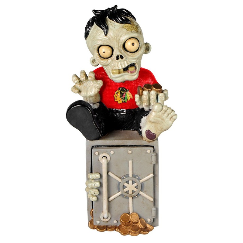 Forever Collectibles Chicago Blackhawks Zombie Bank Figurine