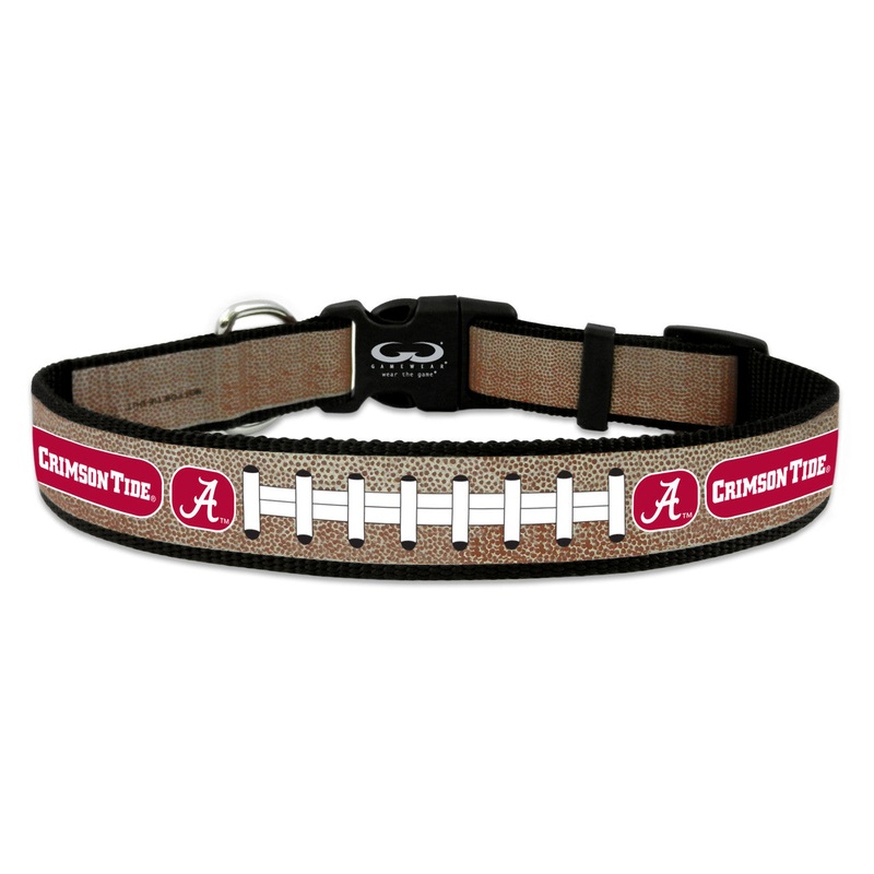Gamewear Alabama Crimson Tide Reflective Football Pet Collar Size Medium