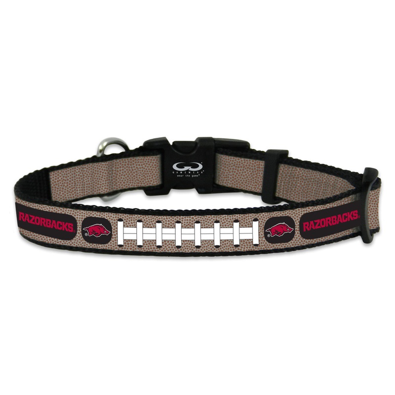 Gamewear Arkansas Razorbacks Reflective Football Pet Collar Size Small
