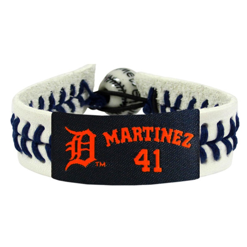 Gamewear Detroit Tigers Victor Martinez Genuine Baseball Bracelet