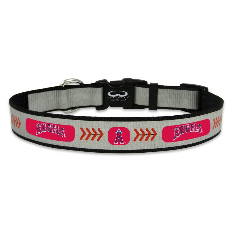 Gamewear Los Angeles Angels Reflective Baseball Pet Collar Size Large