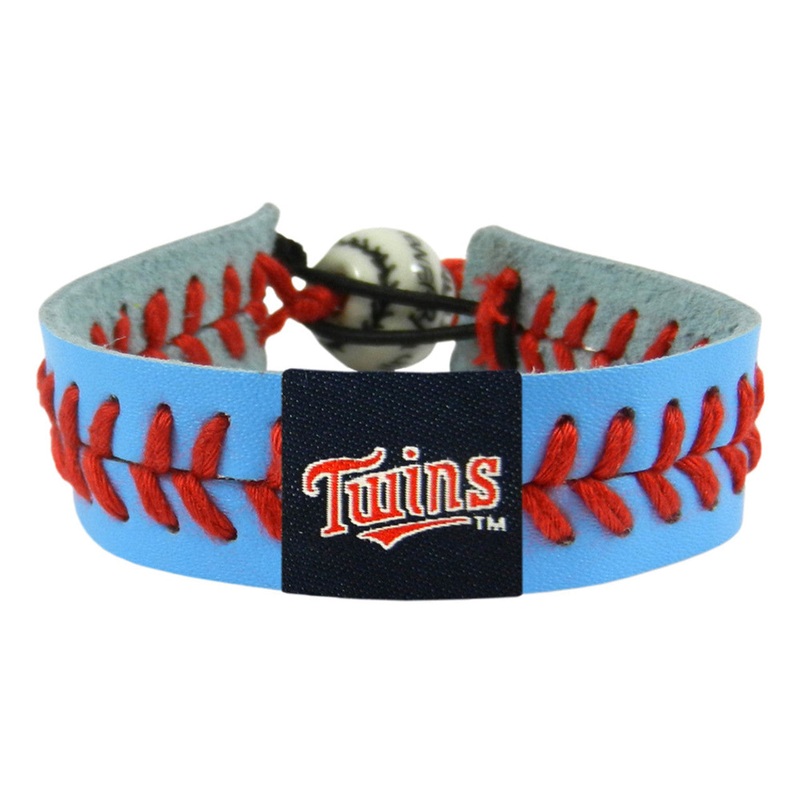 Gamewear Minnesota Twins Team Color Script Logo Baseball Bracelet