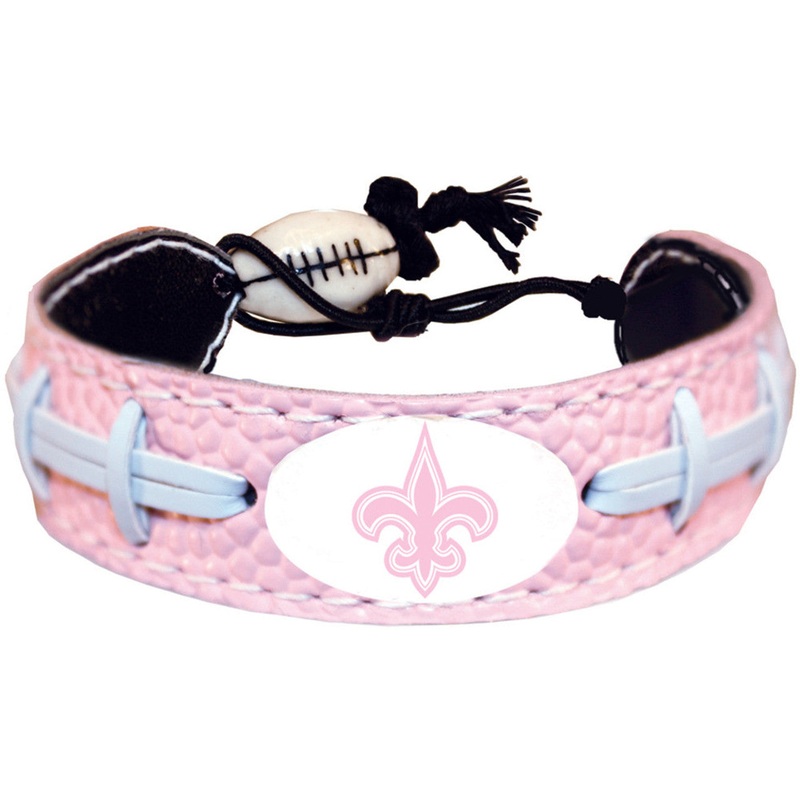 Gamewear New Orleans Saints Pink Football Bracelet