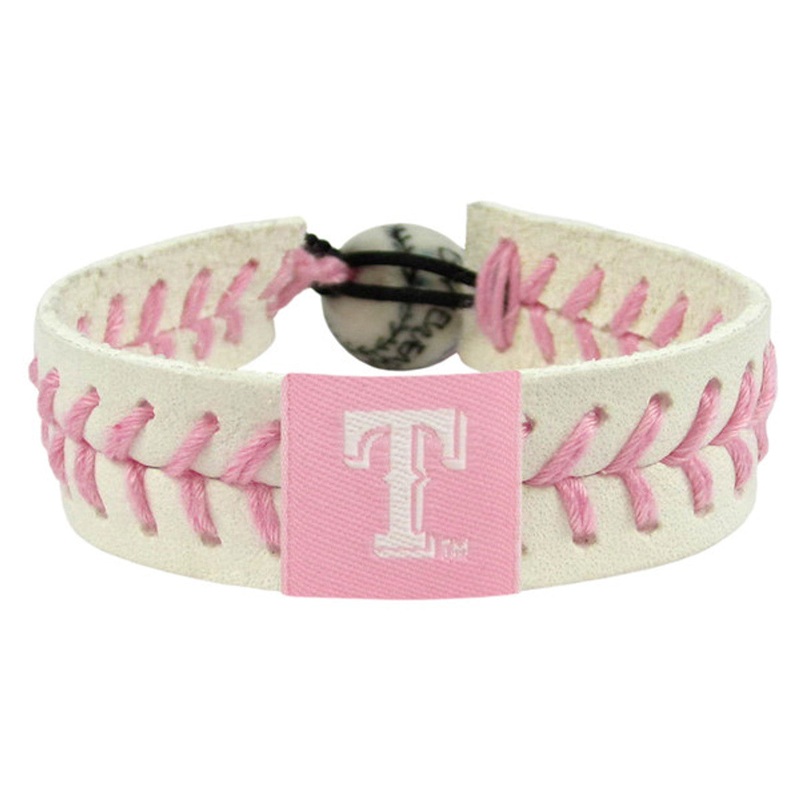 Gamewear Texas Rangers Pink Baseball Bracelet