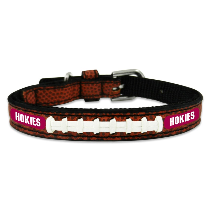 Gamewear Virginia Tech Hokies Leather Classic Football Pet Collar Toy