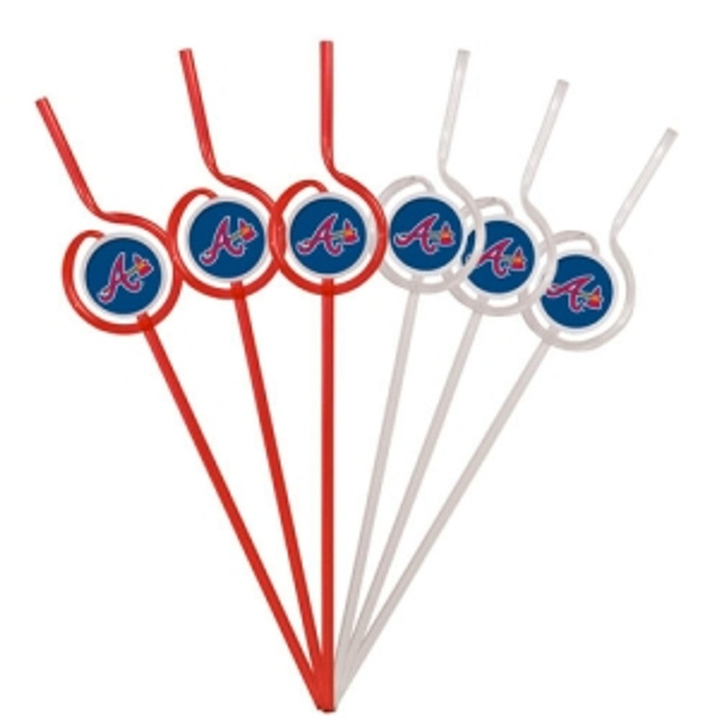 Pangea Brands Atlanta Braves Team Sipper Straws