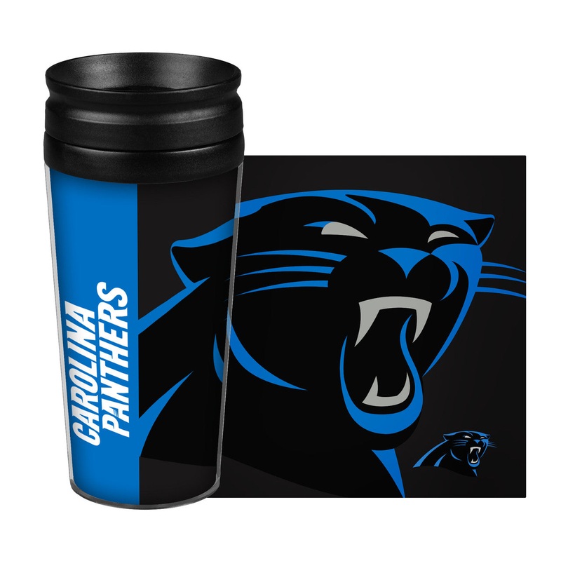 BOELTER Carolina Panthers 14oz Full Wrap Style Hype Design Travel Mug