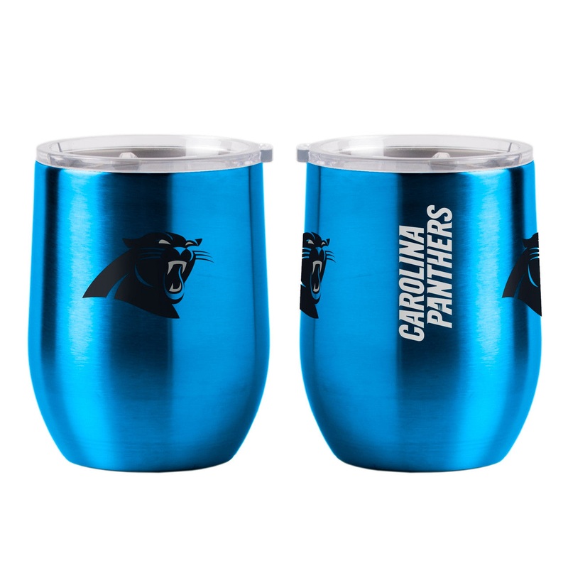 BOELTER Carolina Panthers 16oz Curved Beverage Ultra Travel Tumbler
