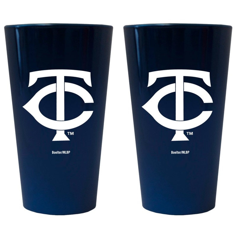 BOELTER Minnesota Twins Set of 2 Lusterware Glass Pint