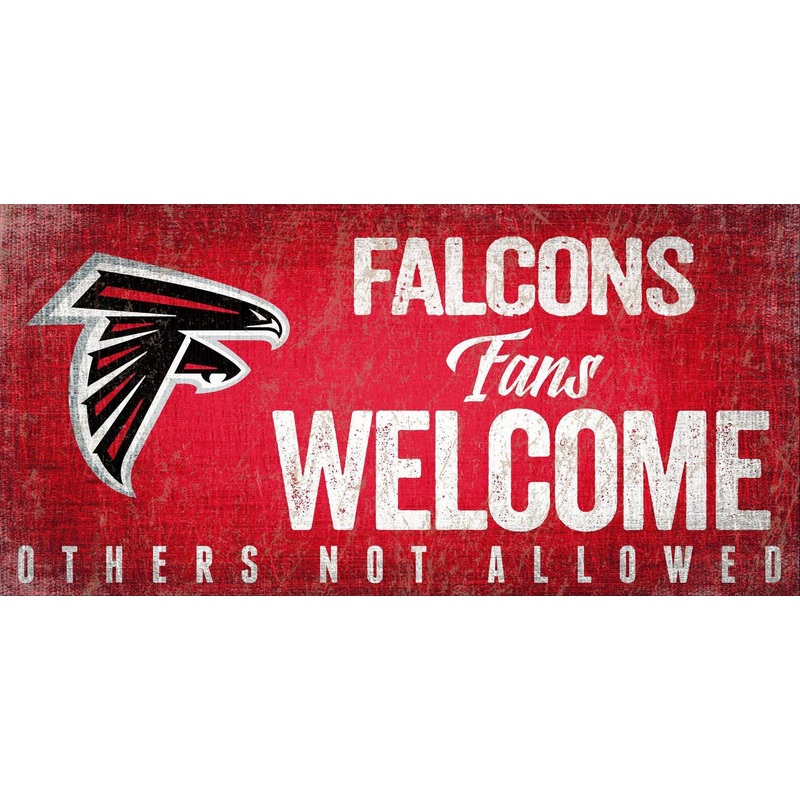 Fan Creations Atlanta Falcons Fans Welcome Wood Sign 12×6