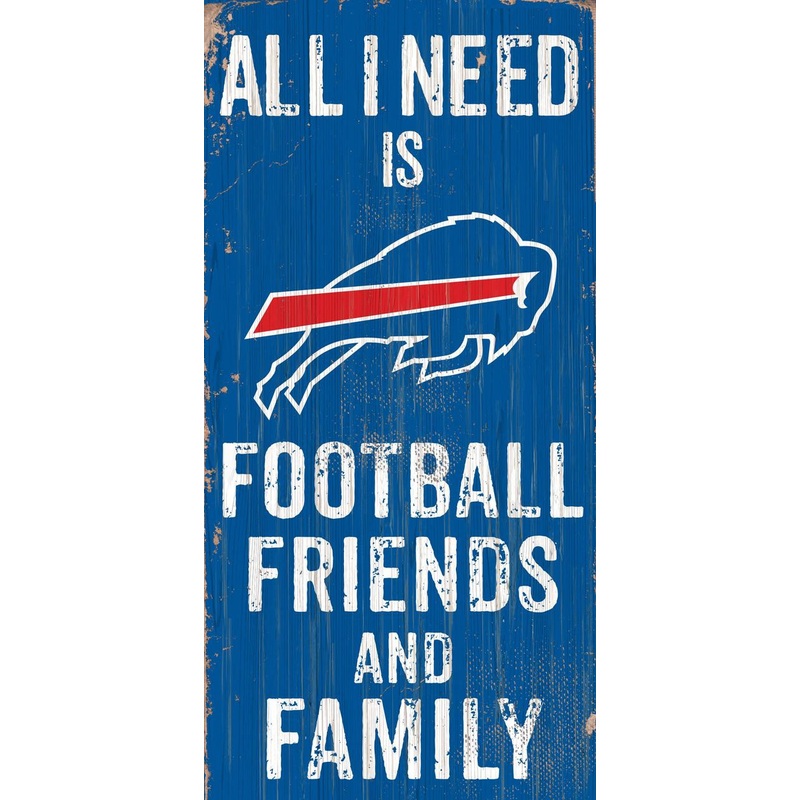 Fan Creations Buffalo Bills Football Friends and Family Wood Sign 6×12