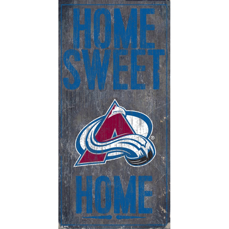 Fan Creations Colorado Avalanche Home Sweet Home Design Wood Sign 6×12