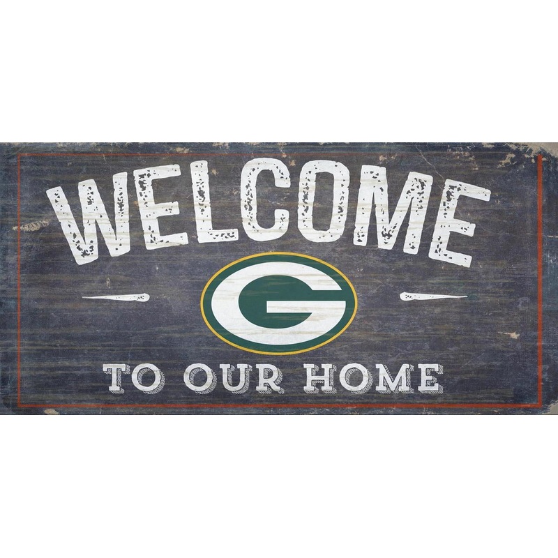 Fan Creations Green Bay Packers Welcome To Our Home Wood Sign 6×12