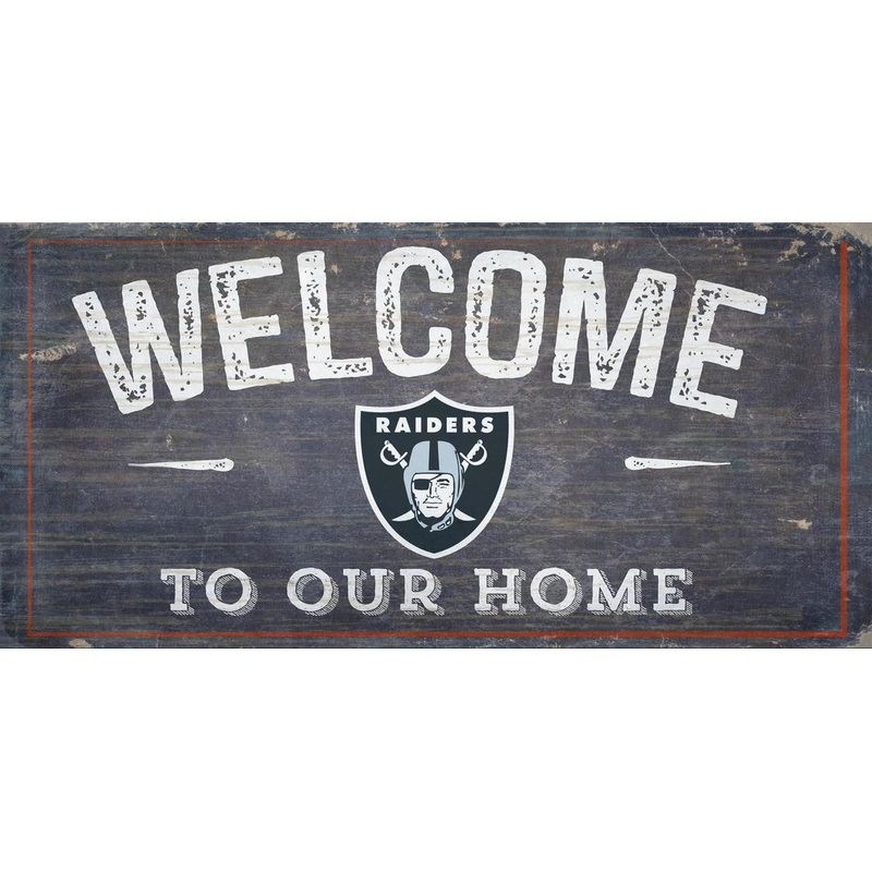 Fan Creations Las Vegas Raiders Welcome To Our Home Wood Sign 6×12