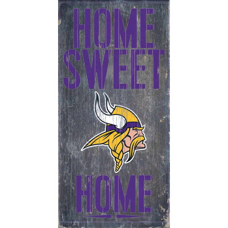 Fan Creations Minnesota Vikings Home Sweet Home Wood Sign 6×12