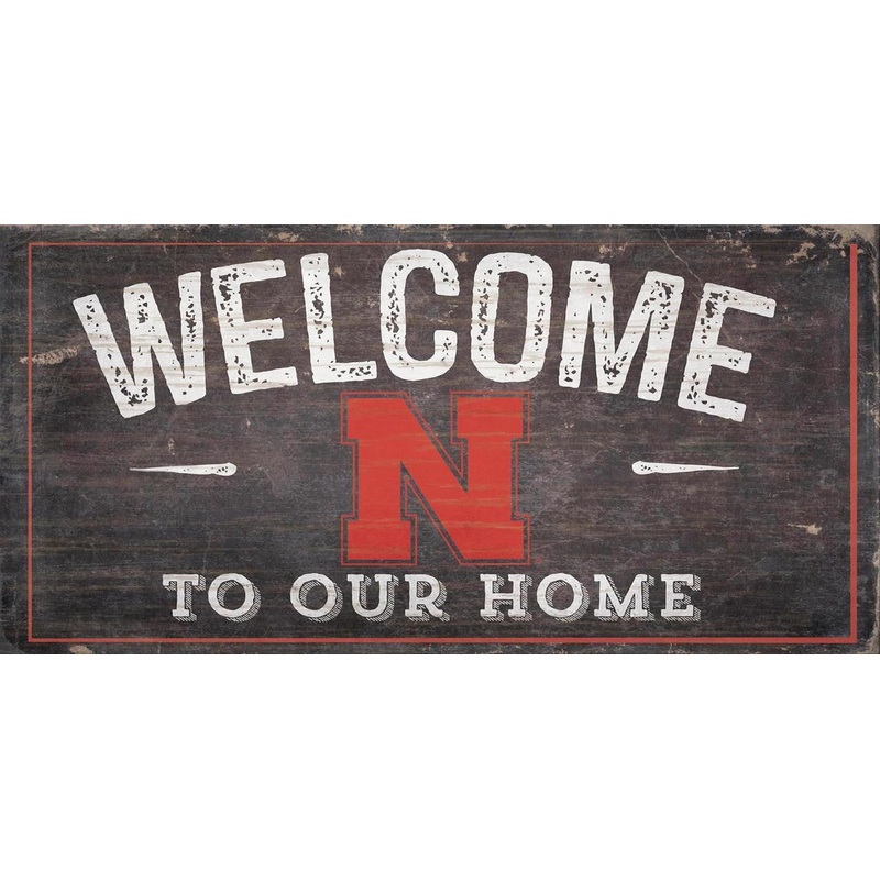 Fan Creations Nebraska Cornhuskers Welcome To Our Home Wood Sign 6×12