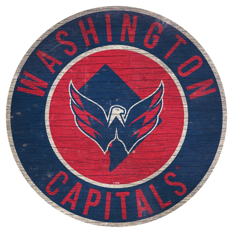 Fan Creations Washington Capitals 12 Inch Round State Design Wood Sign