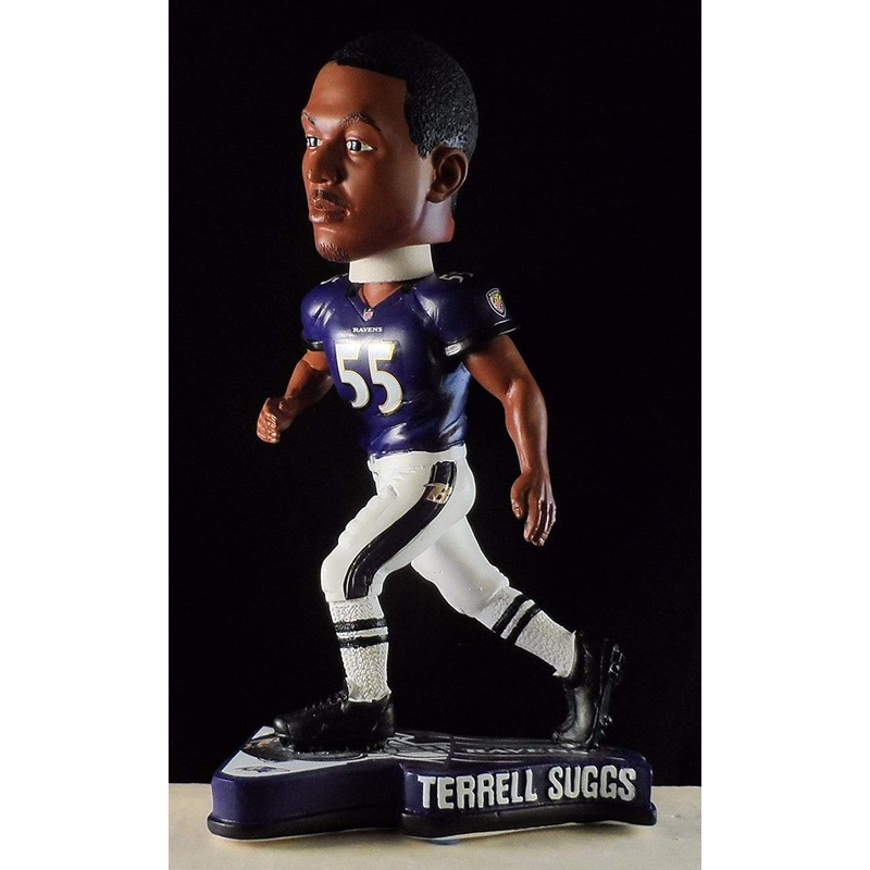 Forever Collectibles Baltimore Ravens Terrell Suggs Pennant Base Bobblehead