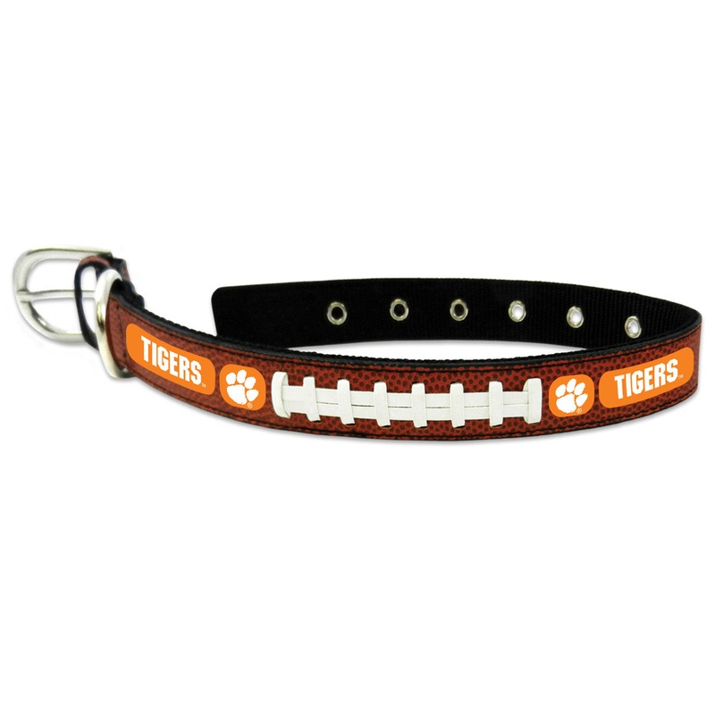 Gamewear Clemson Tigers Leather Classic Football Pet Collar Size Medium