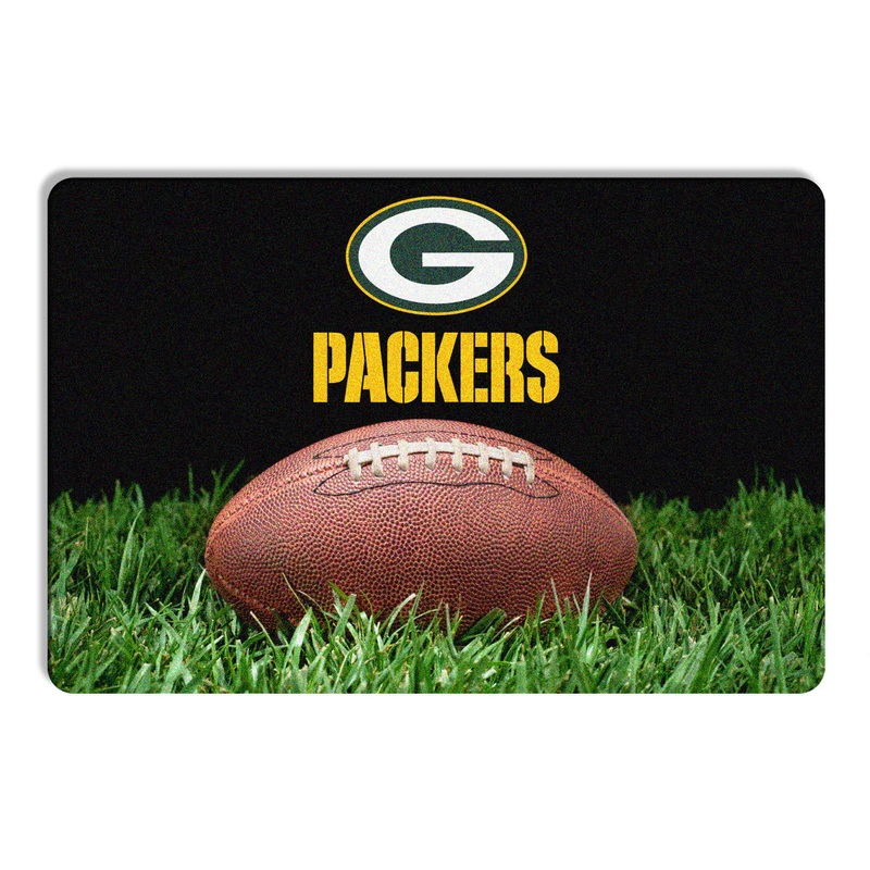 Gamewear Green Bay Packers Pet Bowl Mat Classic Football Size Large