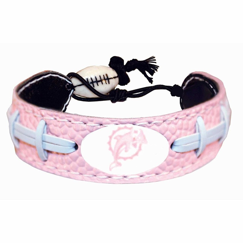 Gamewear Miami Dolphins Pink Football Bracelet