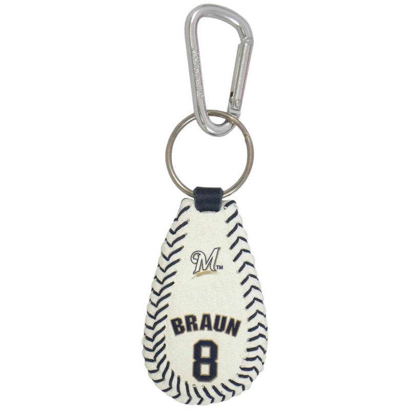 Gamewear Milwaukee Brewers Ryan Braun Classic Baseball Keychain