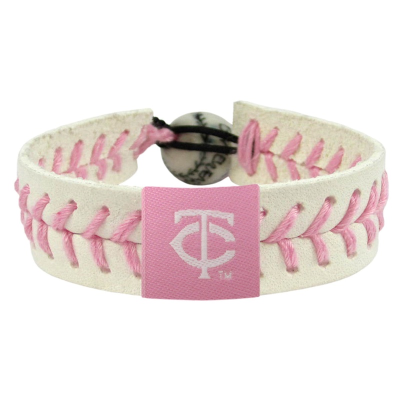 Gamewear Minnesota Twins Pink Baseball Bracelet