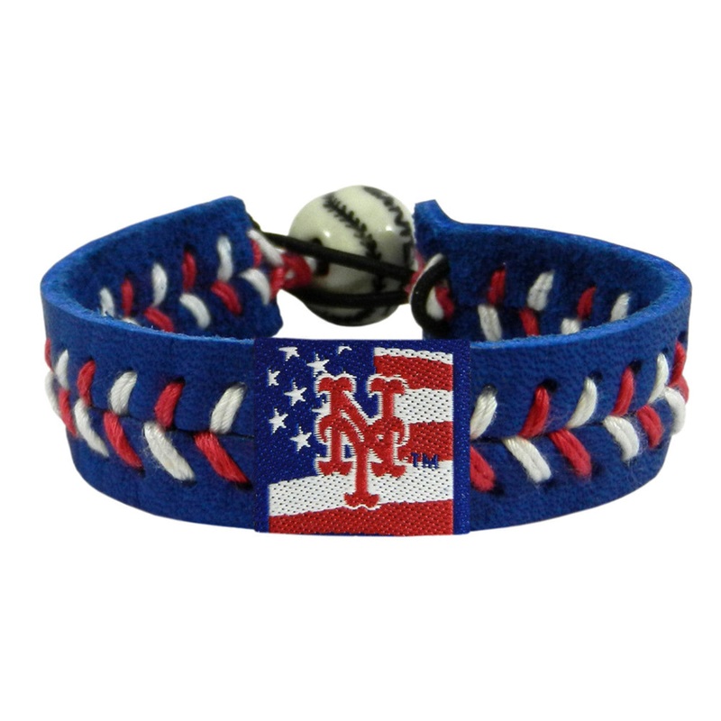 Gamewear New York Mets Team Color Stars and Stripes Baseball Bracelet