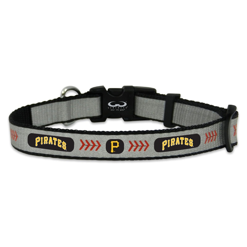 Gamewear Pittsburgh Pirates Reflective Baseball Pet Collar Size Toy