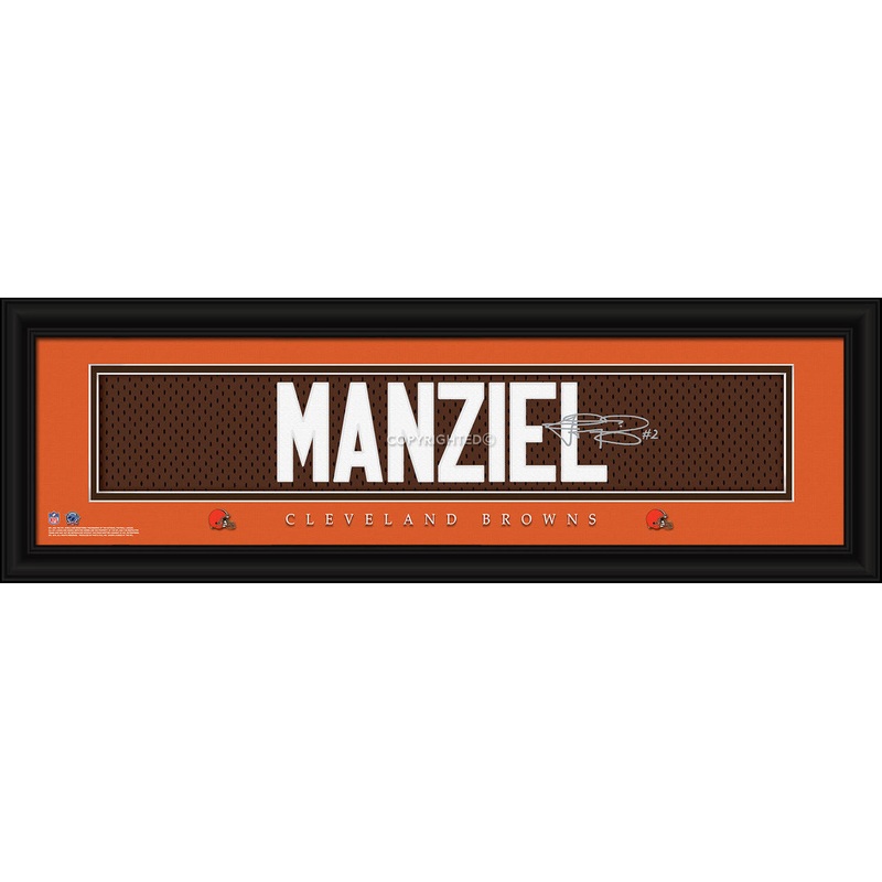 Prints Charming Cleveland Browns Johnny Manziel Signature Style Print 8×24