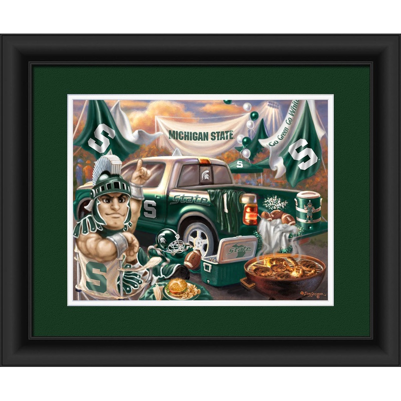 Prints Charming Michigan State Spartans Tailgate Print 15×18
