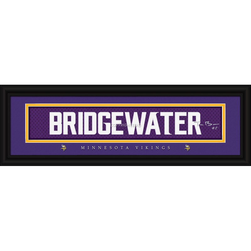 Prints Charming Minnesota Vikings Teddy Bridgewater Signature Style Print 8×24