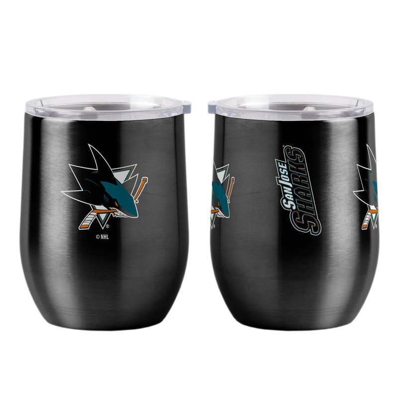 BOELTER San Jose Sharks 16oz Curved Beverage Ultra Travel Tumbler