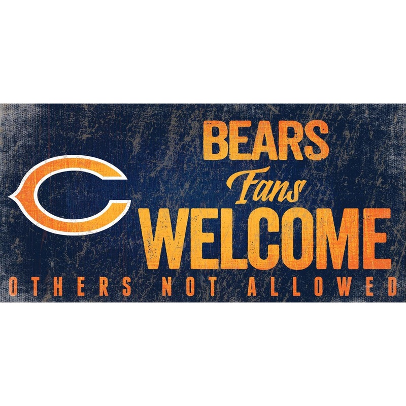 Fan Creations Chicago Bears Fans Welcome Wood Sign 12×6