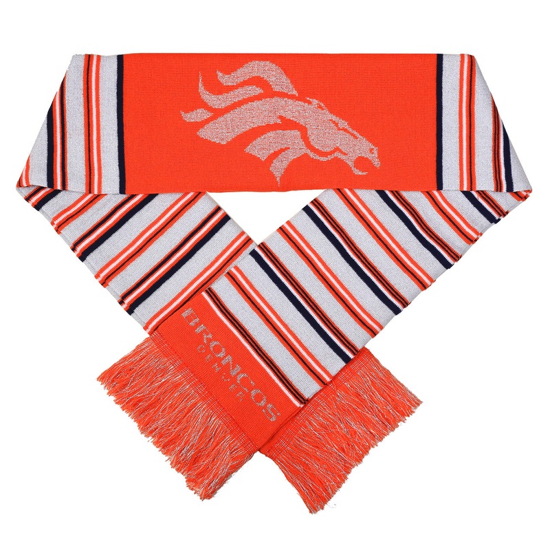 Forever Collectibles Denver Broncos Glitter Stripe Scarf