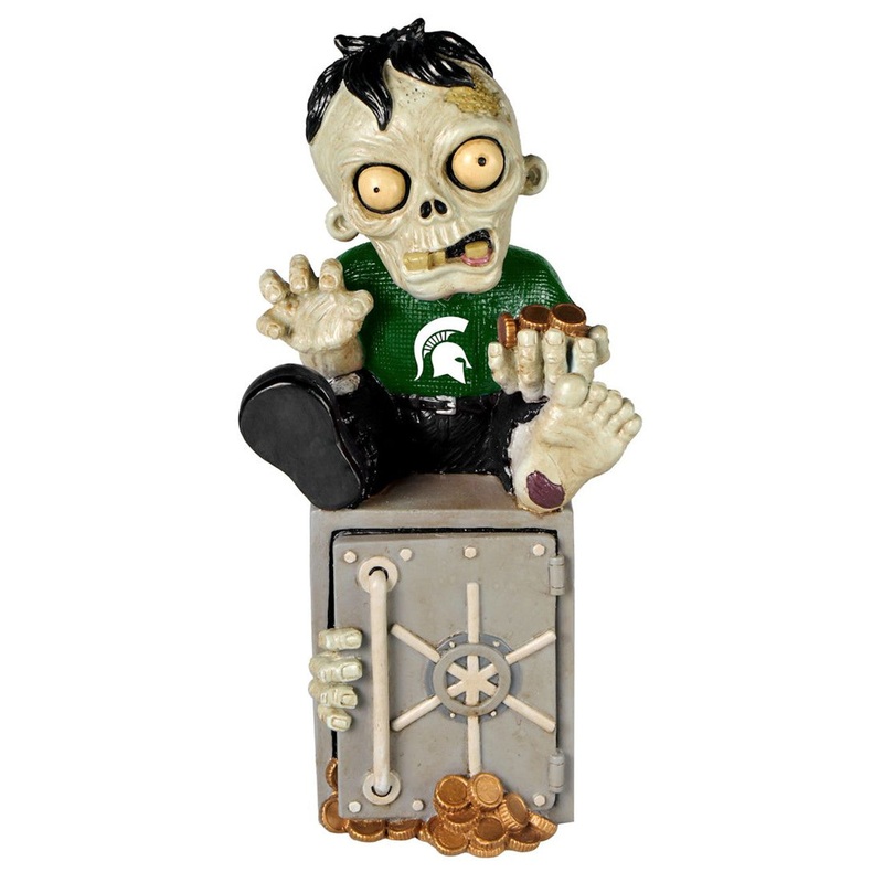 Forever Collectibles Michigan State Spartans Zombie Bank Figurine