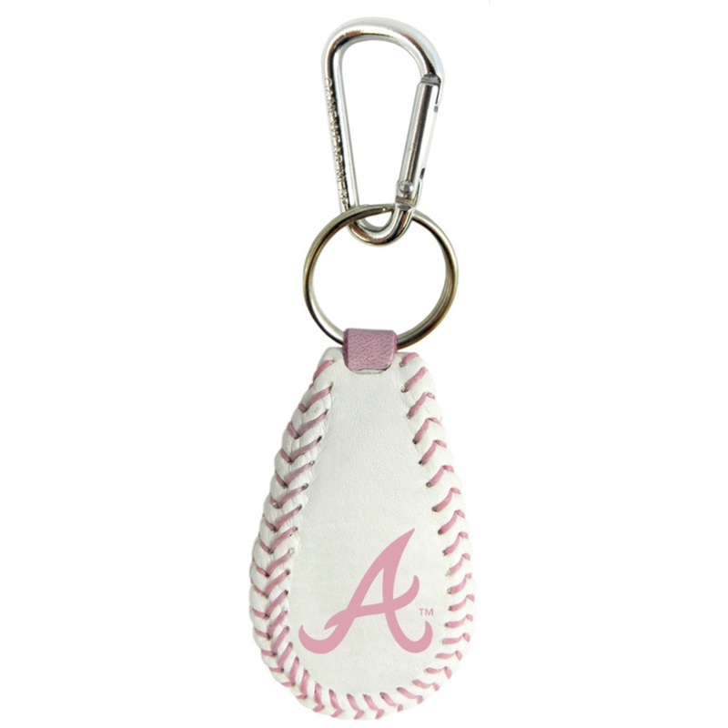 Gamewear Atlanta Braves Pink Baseball Keychain