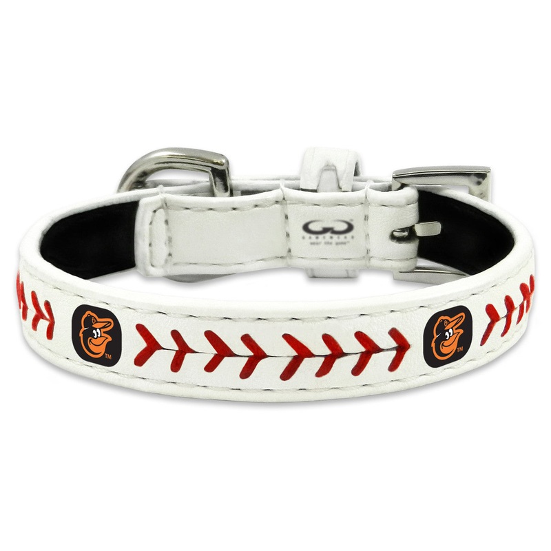 Gamewear Baltimore Orioles Classic Leather Baseball Pet Collar Size Toy