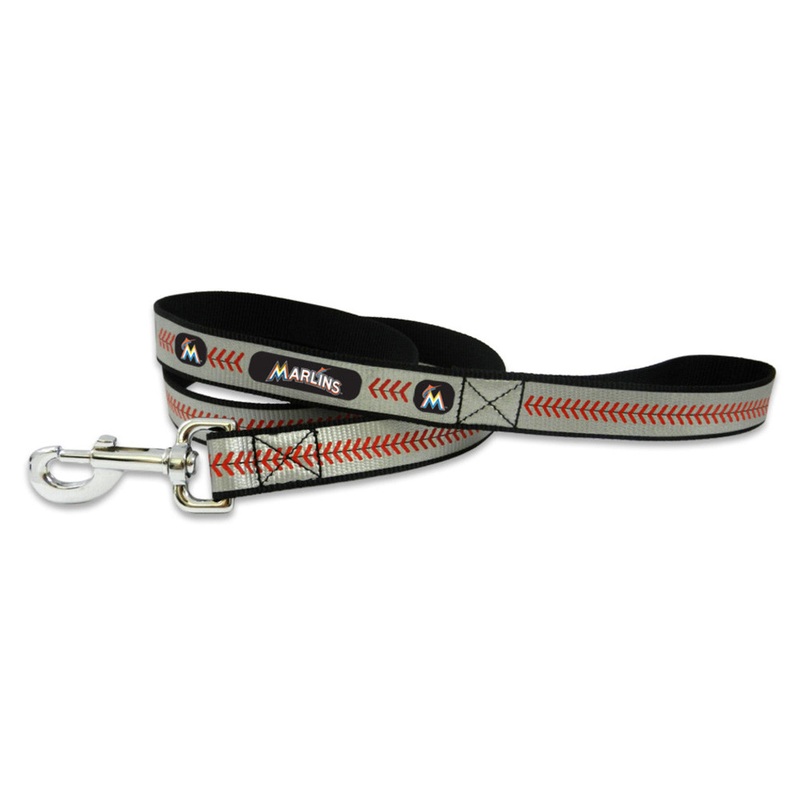 Gamewear Miami Marlins Reflective Baseball Pet Leash Size Small