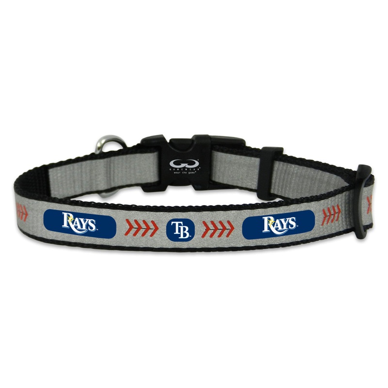 Gamewear Tampa Bay Rays Reflective Baseball Pet Collar Size Small