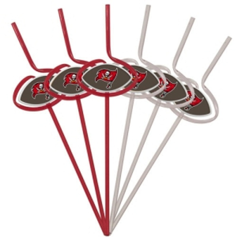 Pangea Brands Tampa Bay Buccaneers Team Sipper Straws