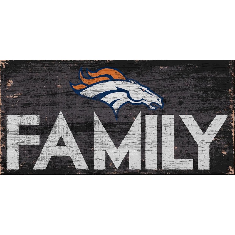 Fan Creations Denver Broncos Family Design Wood Sign 12×6