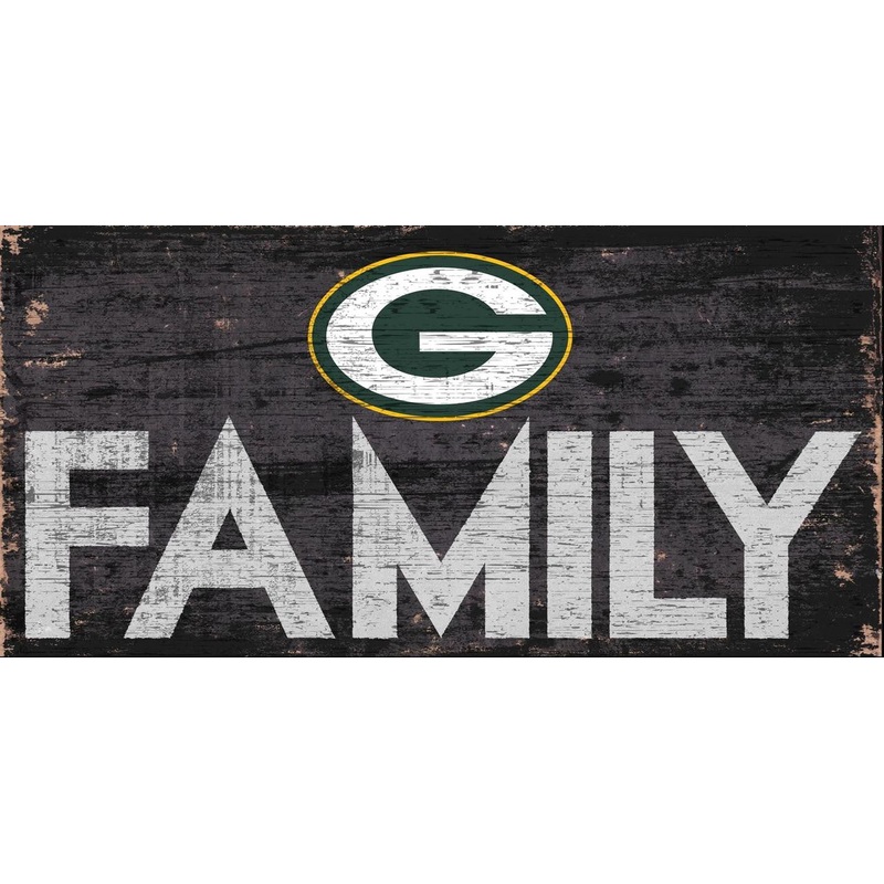 Fan Creations Green Bay Packers Family Design Wood Sign 12×6