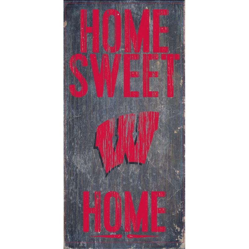 Fan Creations Wisconsin Badgers Home Sweet Home Wood Sign 6×12