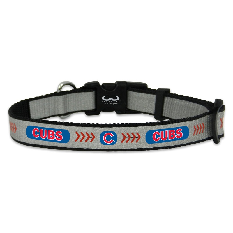 Gamewear Chicago Cubs Reflective Baseball Pet Collar Size Small