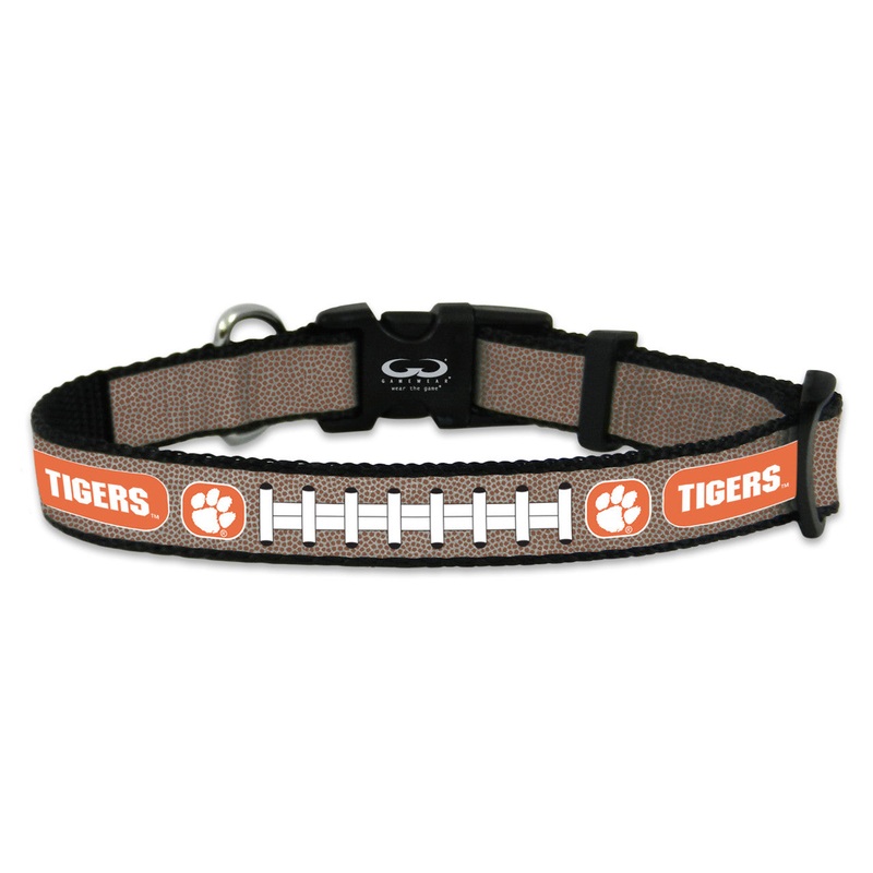 Gamewear Clemson Tigers Reflective Football Pet Collar Size Toy