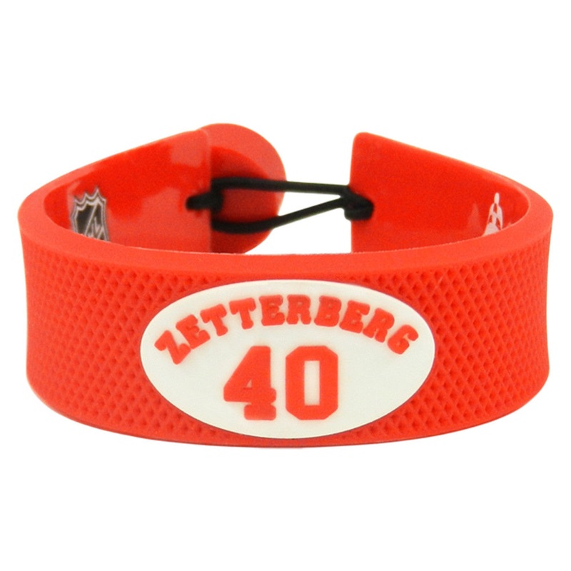 Gamewear Detroit Red Wings Team Color Henrik Zetterberg Jersey Design Bracelet