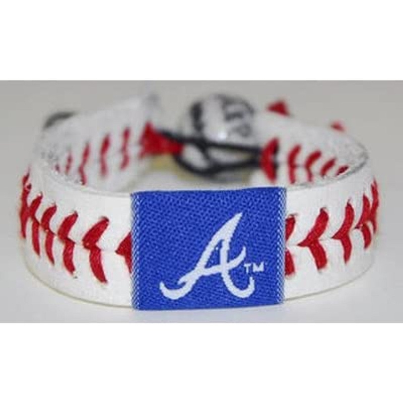 Gamewear Houston Astros Team Color Red Black Leather Thread Baseball Bracelet