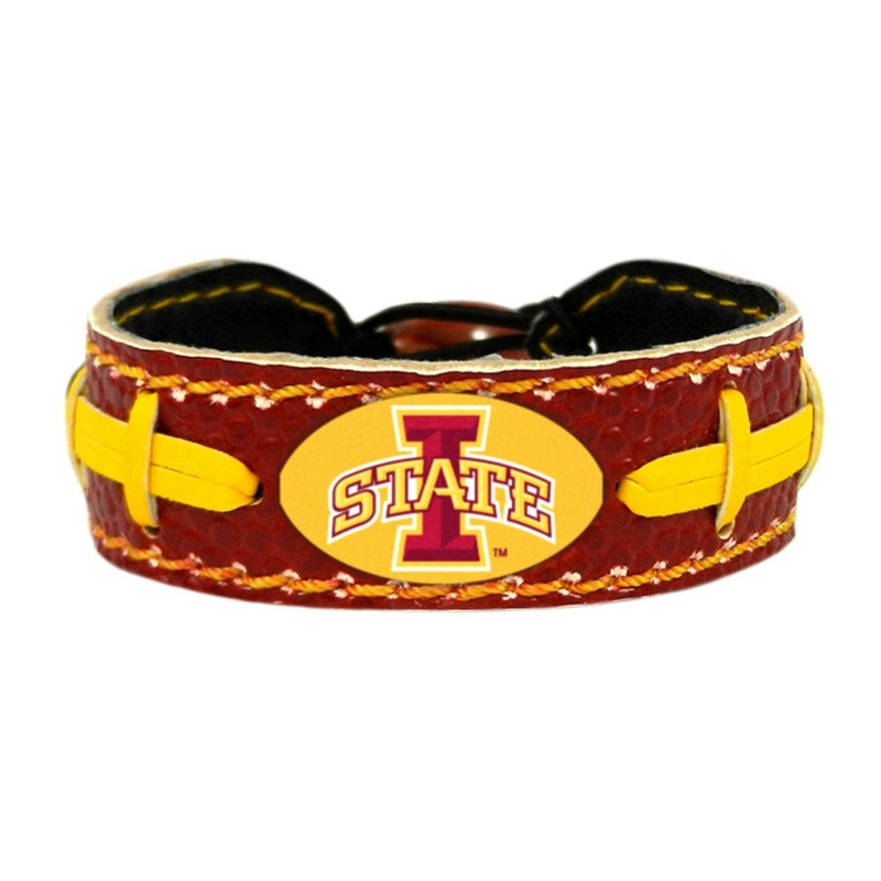 Gamewear Iowa State Cyclones Team Color Primary Athletic Mark Logo Football Bracelet